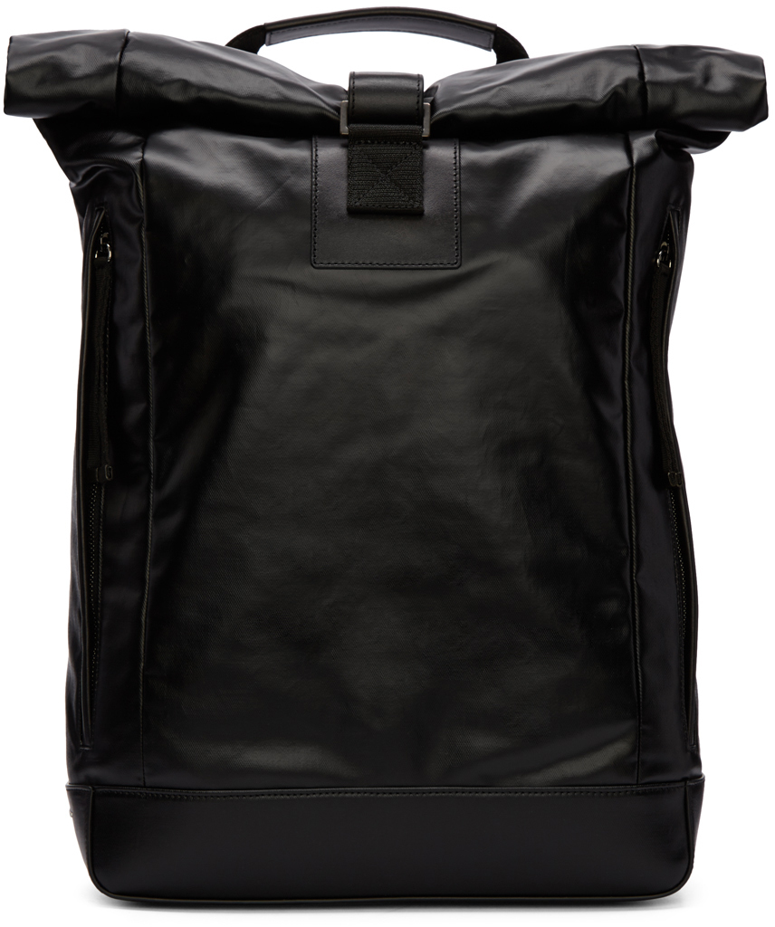 Diesel Black Gold: Black Coated Backpack | SSENSE