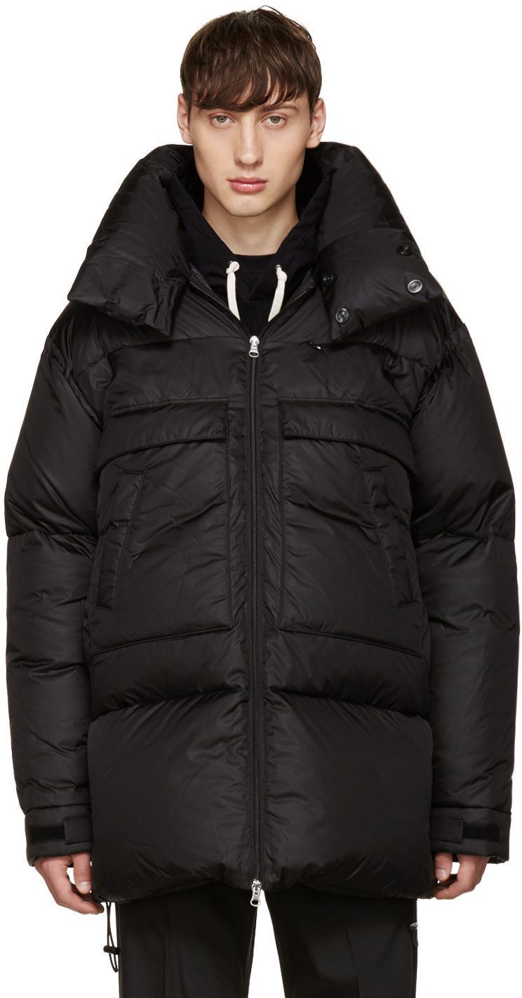 Acne Studios: Black Down Surplus Jacket | SSENSE UK