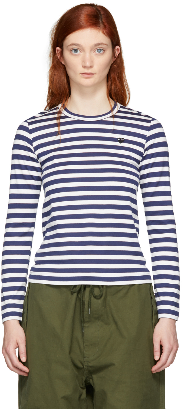comme des garçons play femme bleu