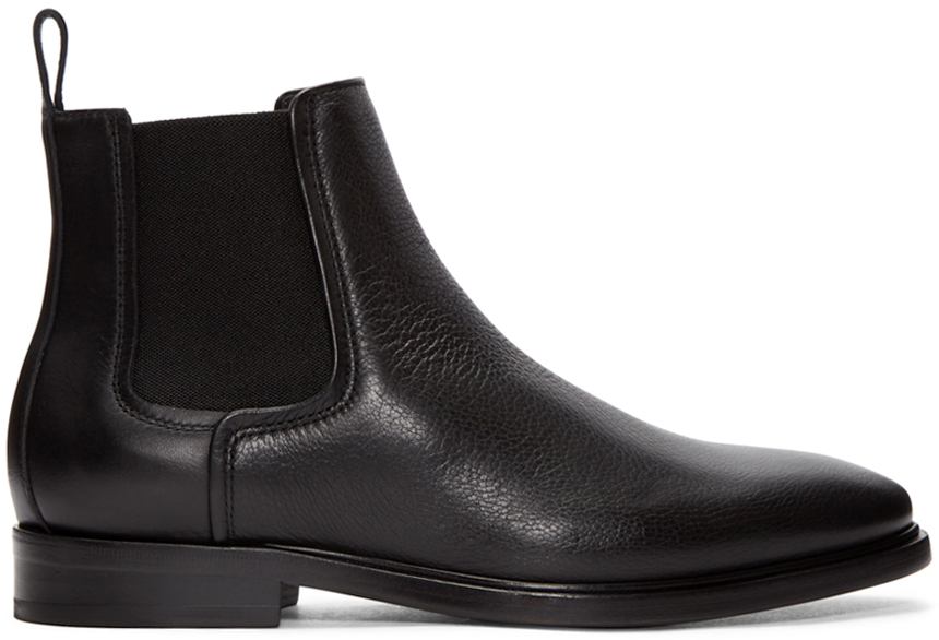 Lanvin: Black Leather Chelsea Boots | SSENSE