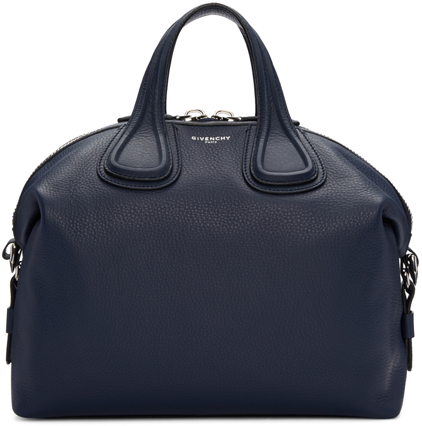 Givenchy: Navy Medium Nightingale Bag | SSENSE Canada