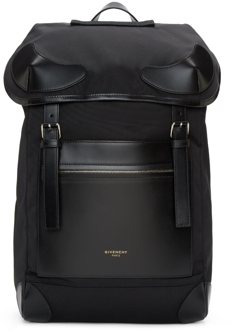 Givenchy: Black Canvas Rider Backpack | SSENSE