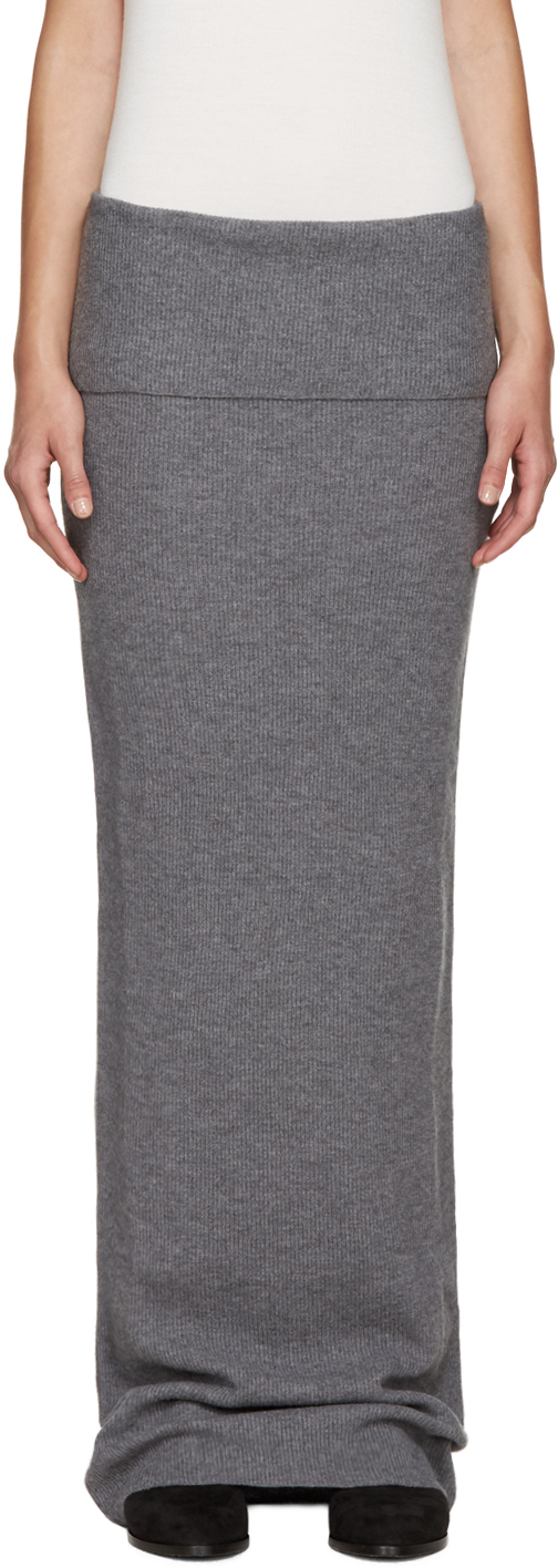 Stella McCartney: Grey Wool Skirt | SSENSE