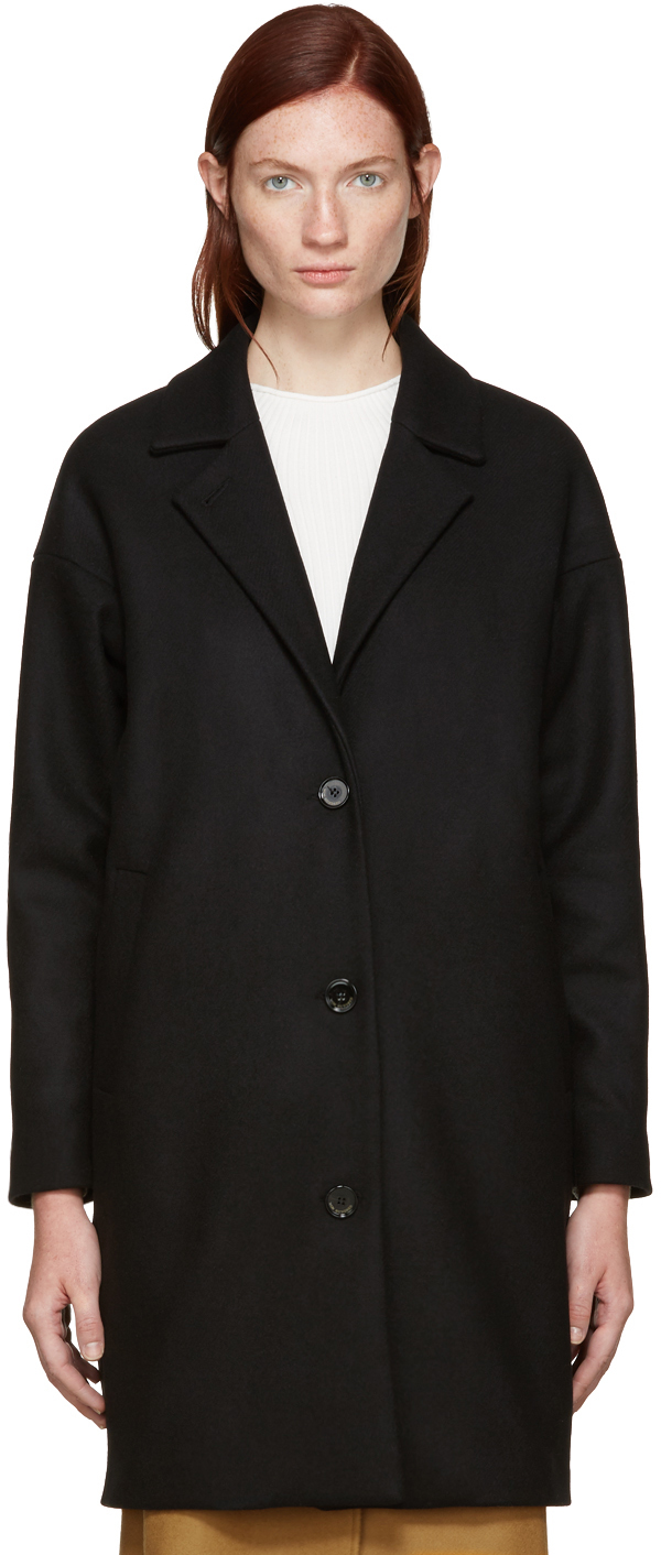 Won Hundred: Black Wool Key Coat | SSENSE