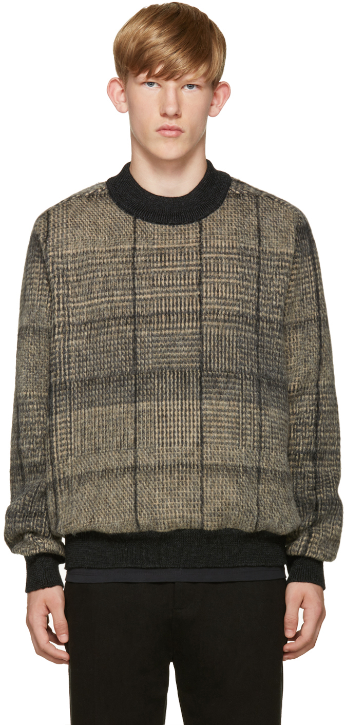 Stephan Schneider: Black & Beige Check Sweater | SSENSE