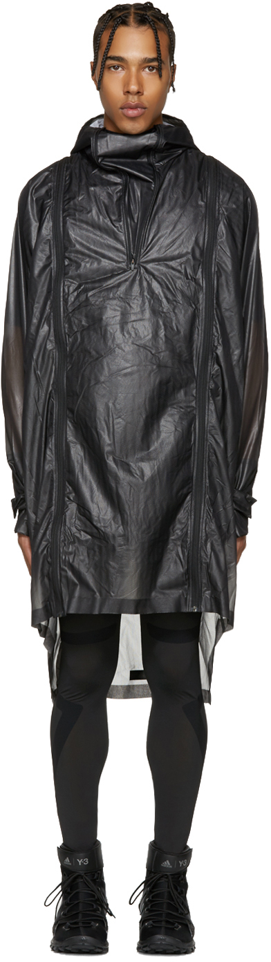 Y-3 SPORT: Black Lite Poncho Jacket | SSENSE