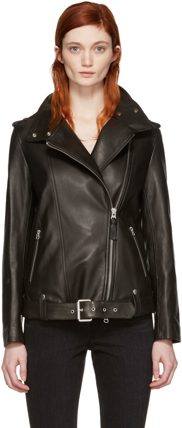 Mackage: Black Leather Selenia Jacket | SSENSE