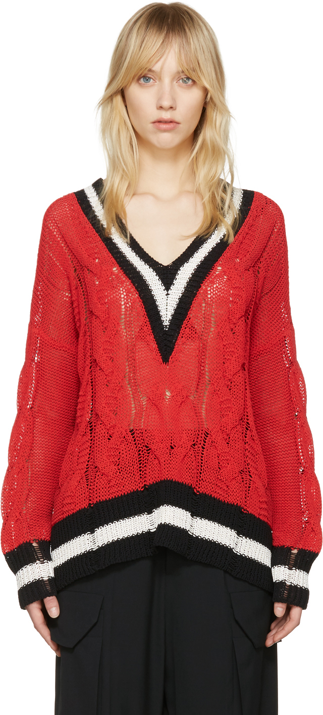 rag & bone: Red Emma Sweater | SSENSE Canada