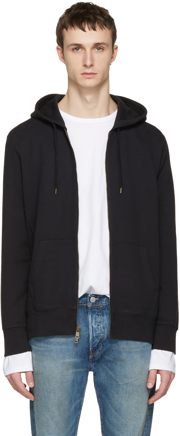 Levi's: Black Original Zip-Up Hoodie | SSENSE