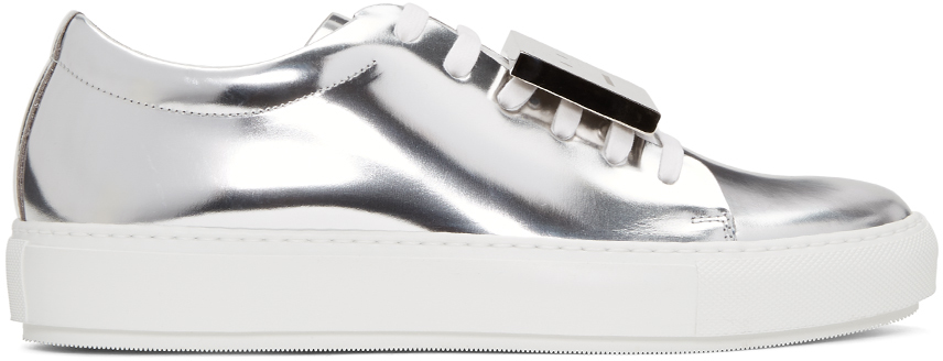 Acne Studios: Silver Adrian Sneakers | SSENSE