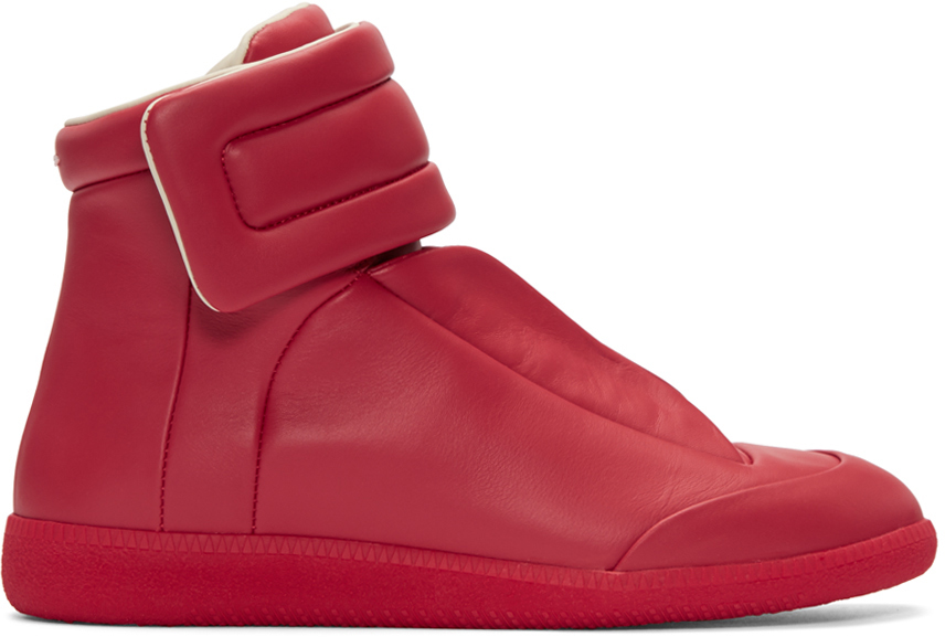Maison Margiela: Red Future High-Top Sneakers | SSENSE