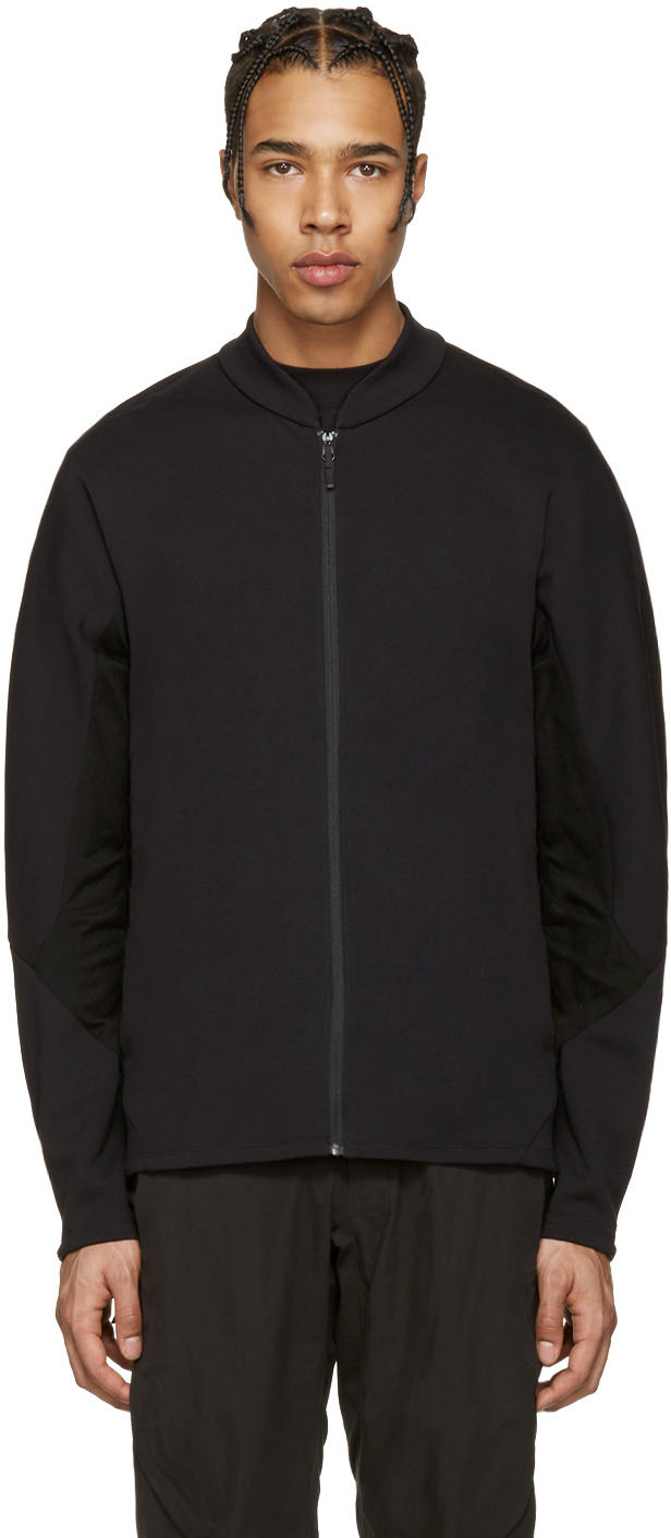 Veilance: Black Dyadic Zip-Up Sweater | SSENSE
