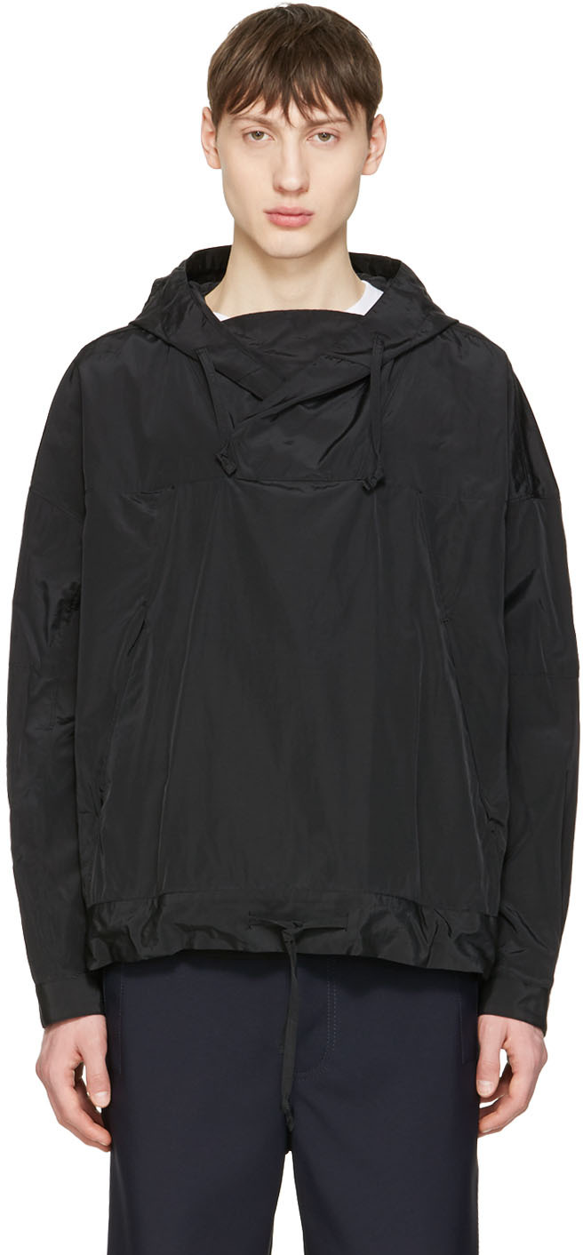 Undecorated Man: Black Pullover Jacket | SSENSE Canada