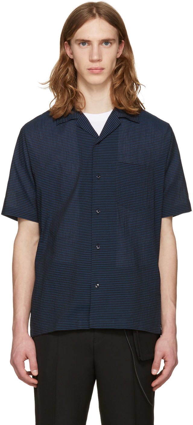 CMMN SWDN: Navy Duncan Shirt | SSENSE