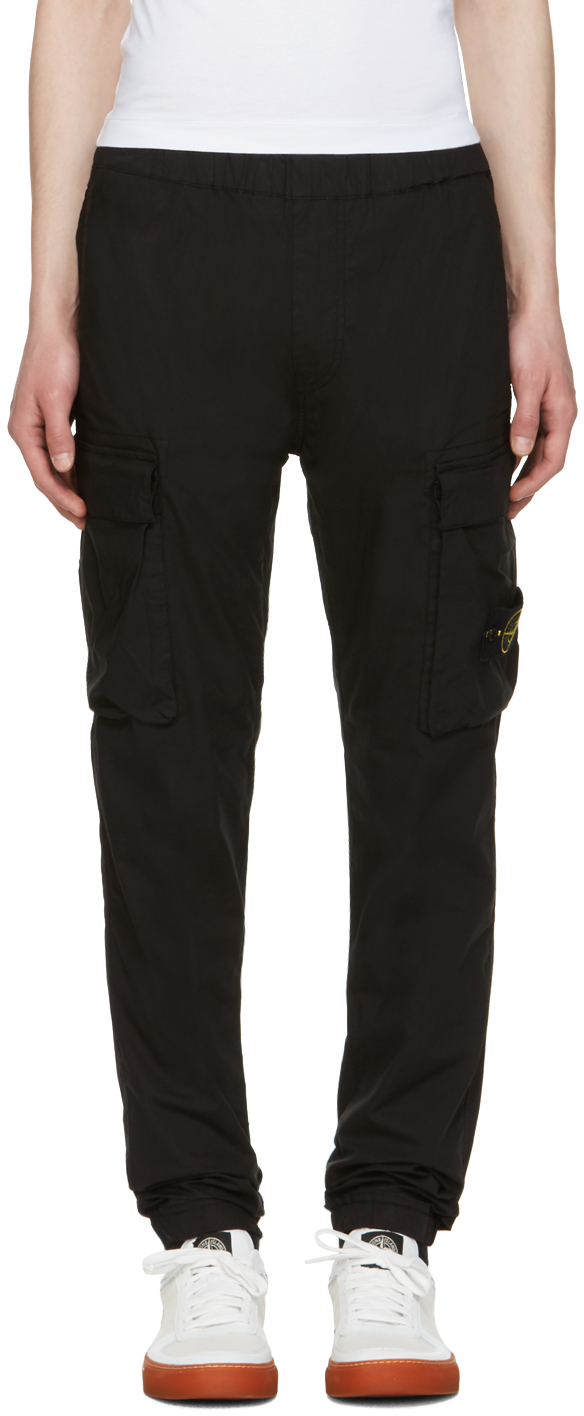 Stone Island: Black Cargo Pants | SSENSE