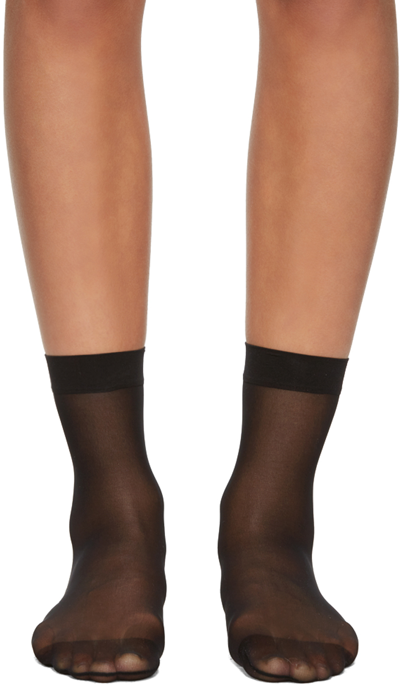 Wolford: Black Individual 10 Socks | SSENSE
