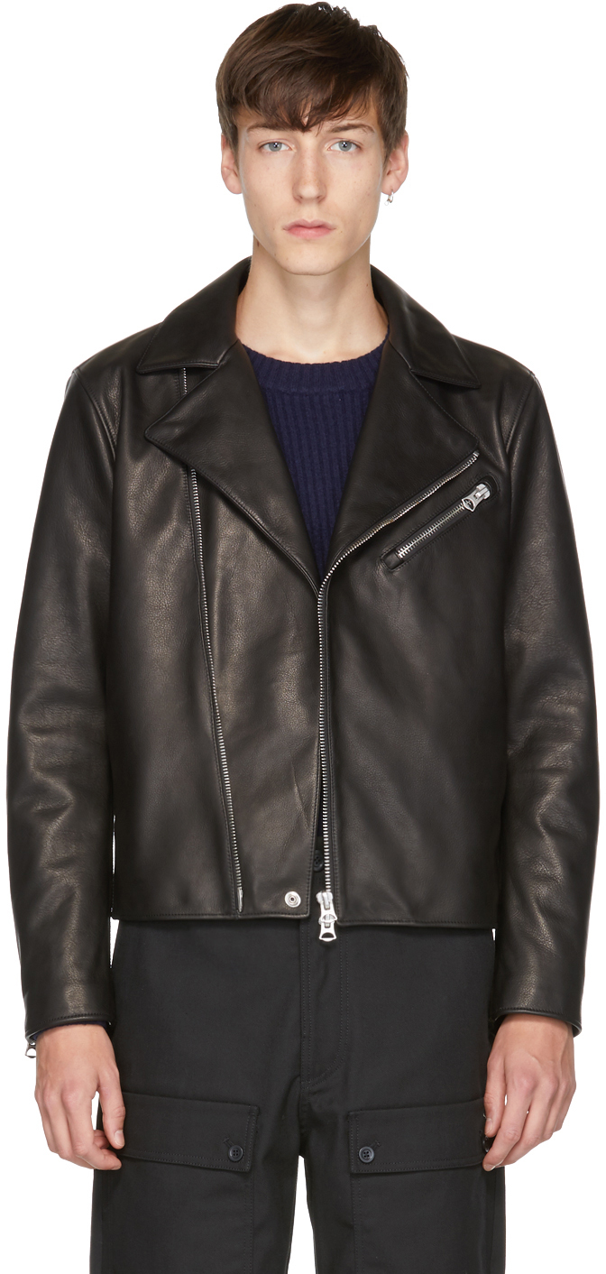 Acne Studios: Black Leather Axl Jacket | SSENSE