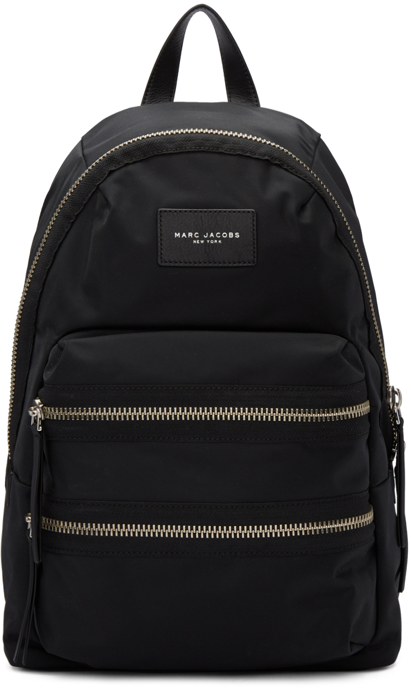 Marc Jacobs: Black Nylon Biker Backpack | SSENSE