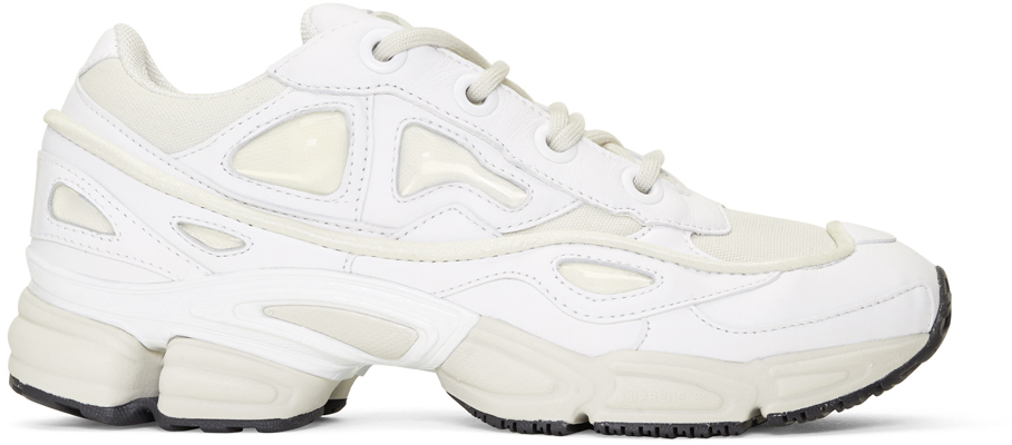 Raf Simons: White adidas Originals Edition Ozweego III Sneakers | SSENSE