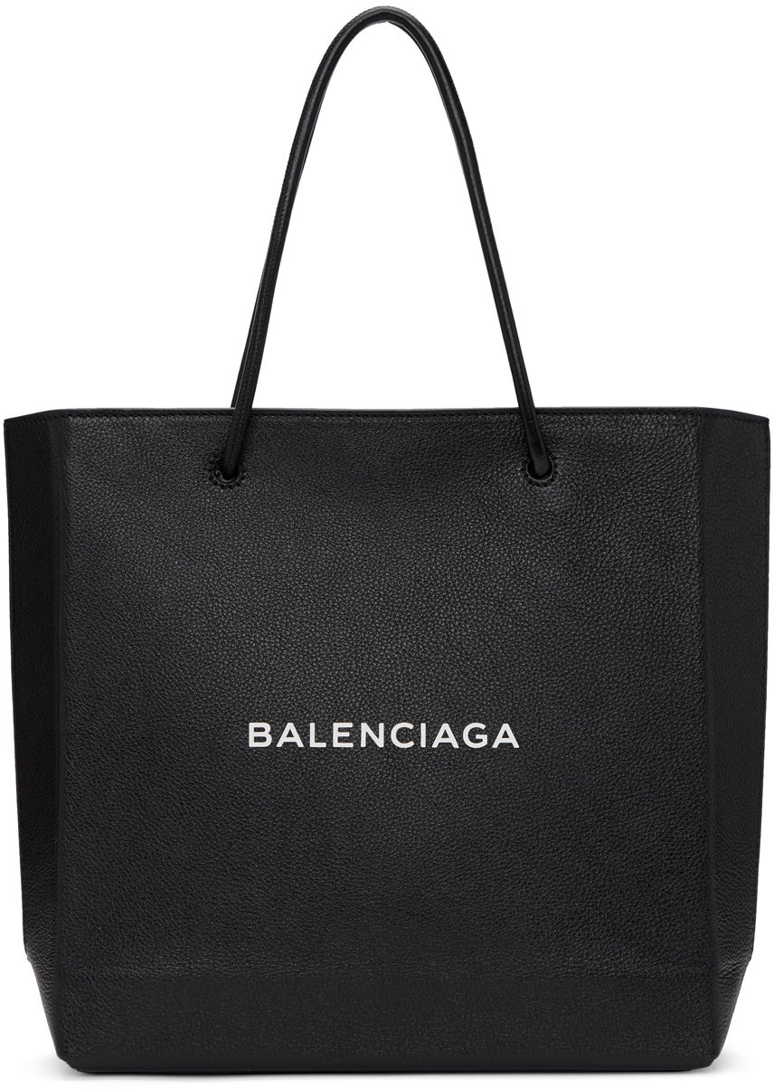Balenciaga: Black Small Shopping Bag | SSENSE