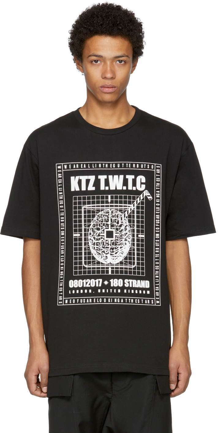 KTZ: Black Brainstorm T-Shirt | SSENSE