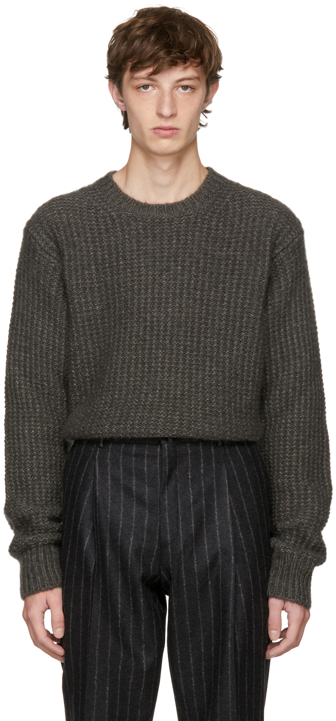 Stella McCartney: Taupe Mohair Crewneck Sweater | SSENSE