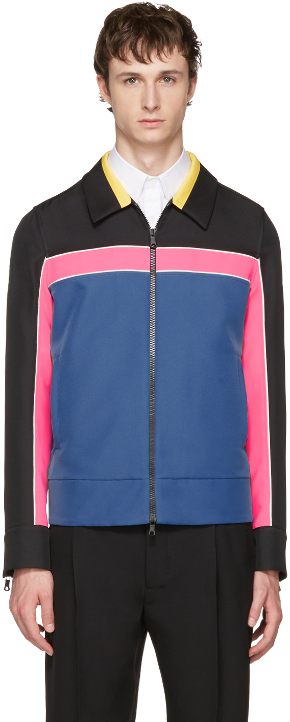 Valentino: Multicolor Colorblocked Zip-Up Jacket | SSENSE
