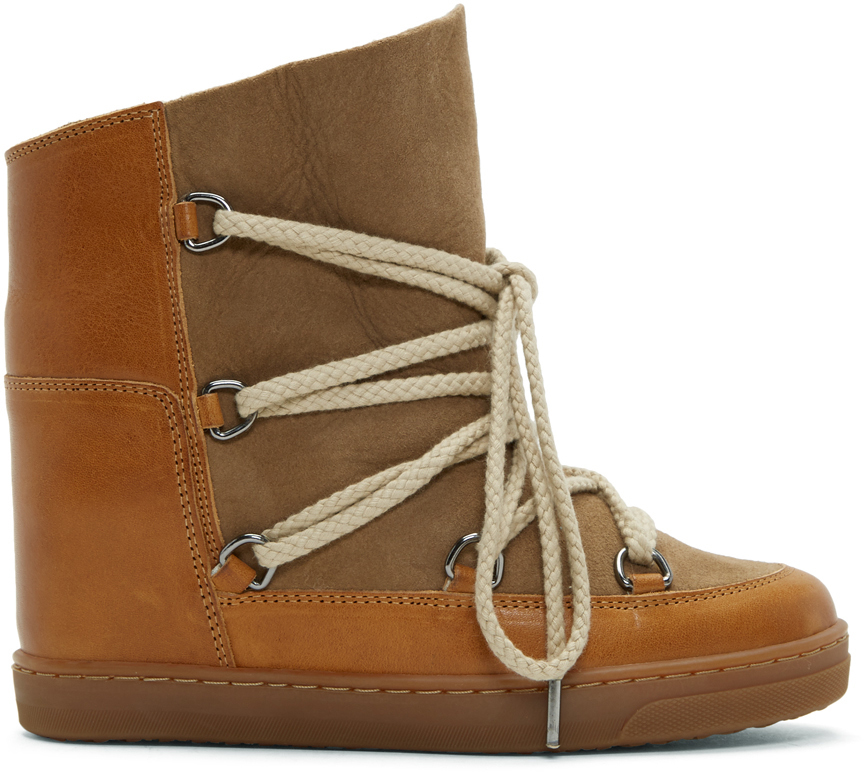 Isabel Marant: Camel Nowles Snow Boots | SSENSE