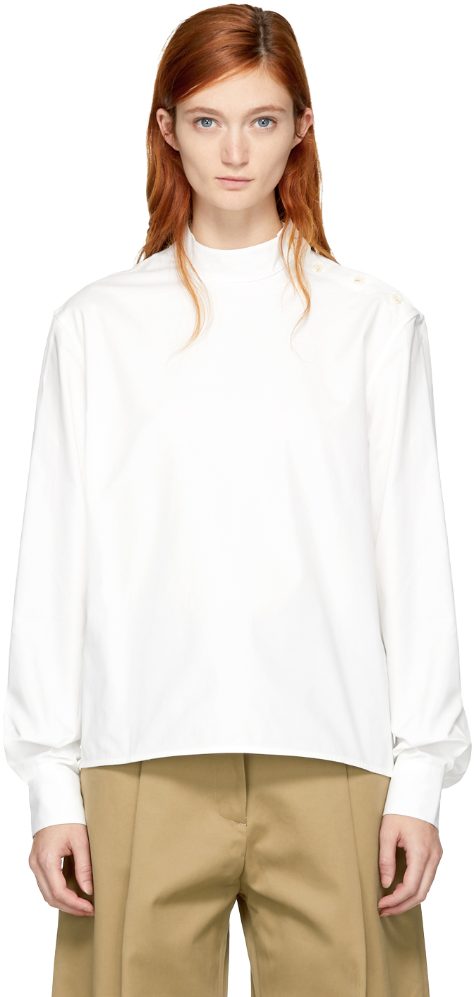 Studio Nicholson: Off-White Christy Shirt | SSENSE