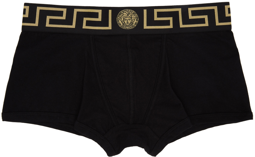Versace Underwear: Two-Pack Black Medusa Boxer Briefs | SSENSE