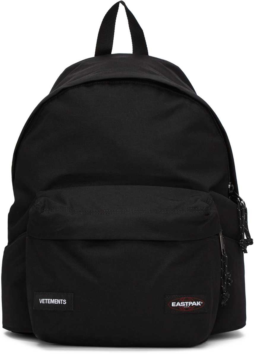 VETEMENTS: Black Eastpack Edition Tourist Convertible Backpack | SSENSE