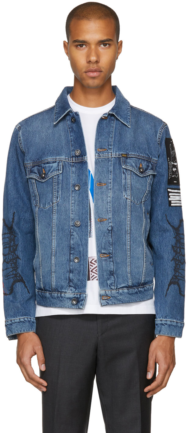 Tiger of Sweden Jeans: Blue Primal Denim Jacket | SSENSE