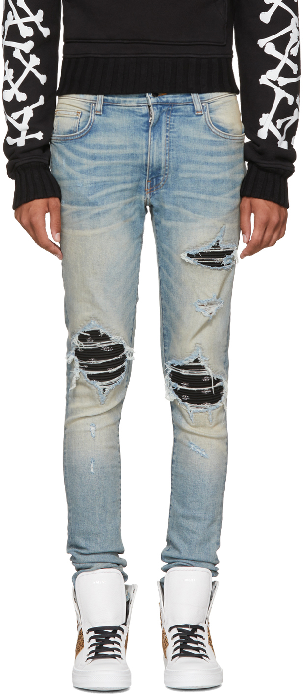 AMIRI Indigo MX1 Bandana Jeans SSENSE UK