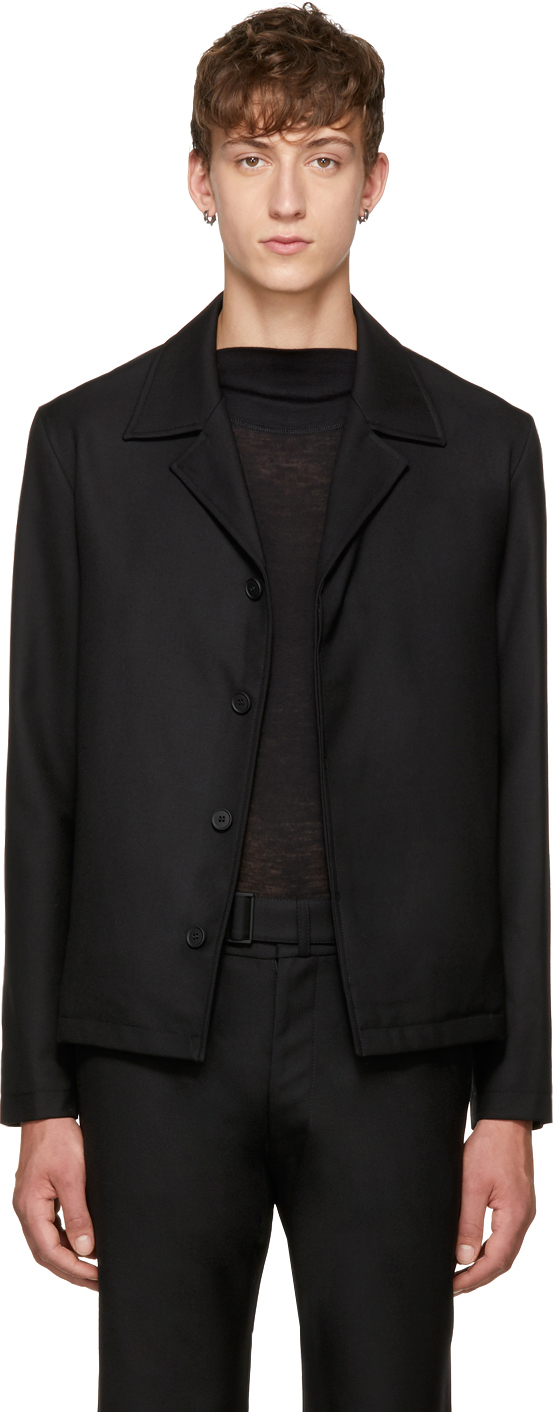 Mackintosh 0004: Black Button-Up Jacket | SSENSE