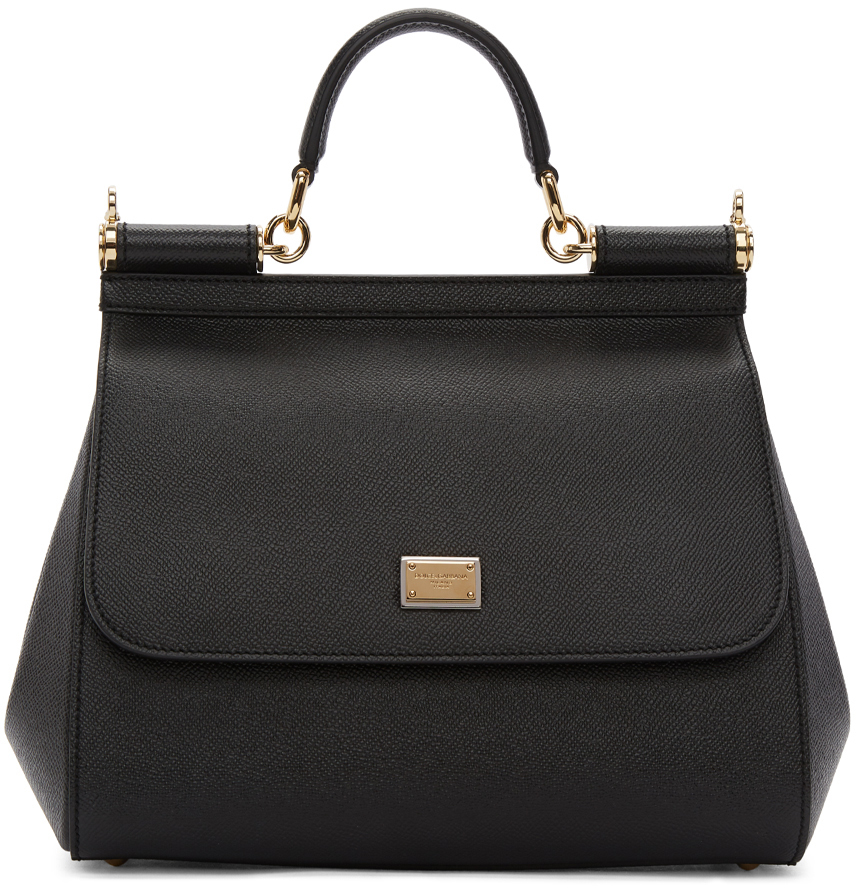 Dolce And Gabbana Black Medium Miss Sicily Bag