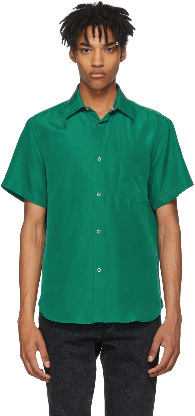 Cobra S.C.: Green Short Sleeve Silk Model One Shirt | SSENSE