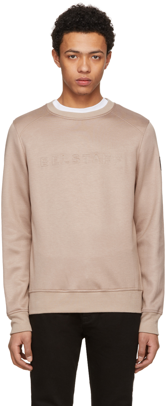 Belstaff: Pink Neoprene Belsford Sweatshirt | SSENSE