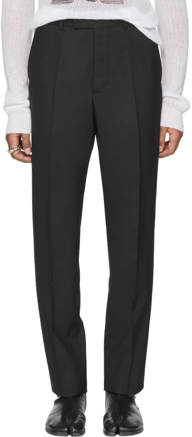 Maison Margiela: Black Suit Trousers | SSENSE