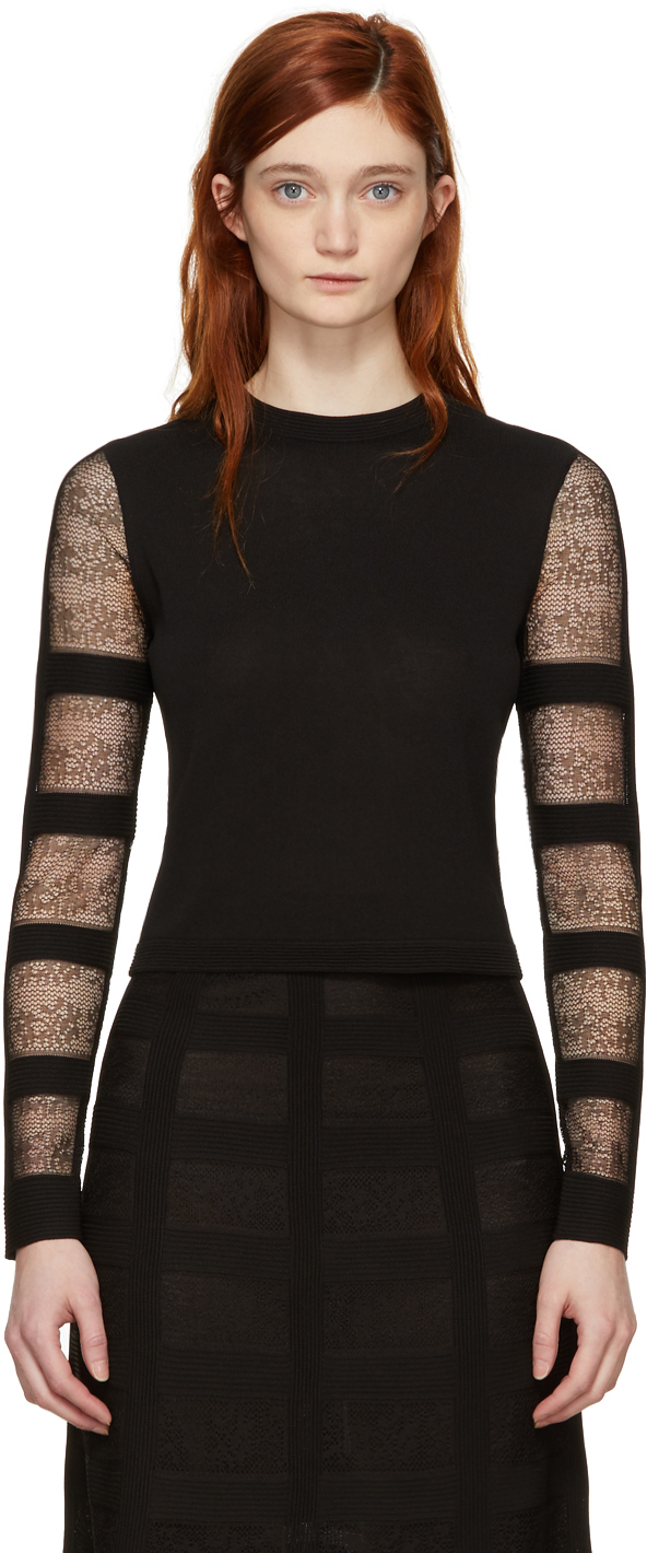 Alexander McQueen: Black Corset Sweater | SSENSE