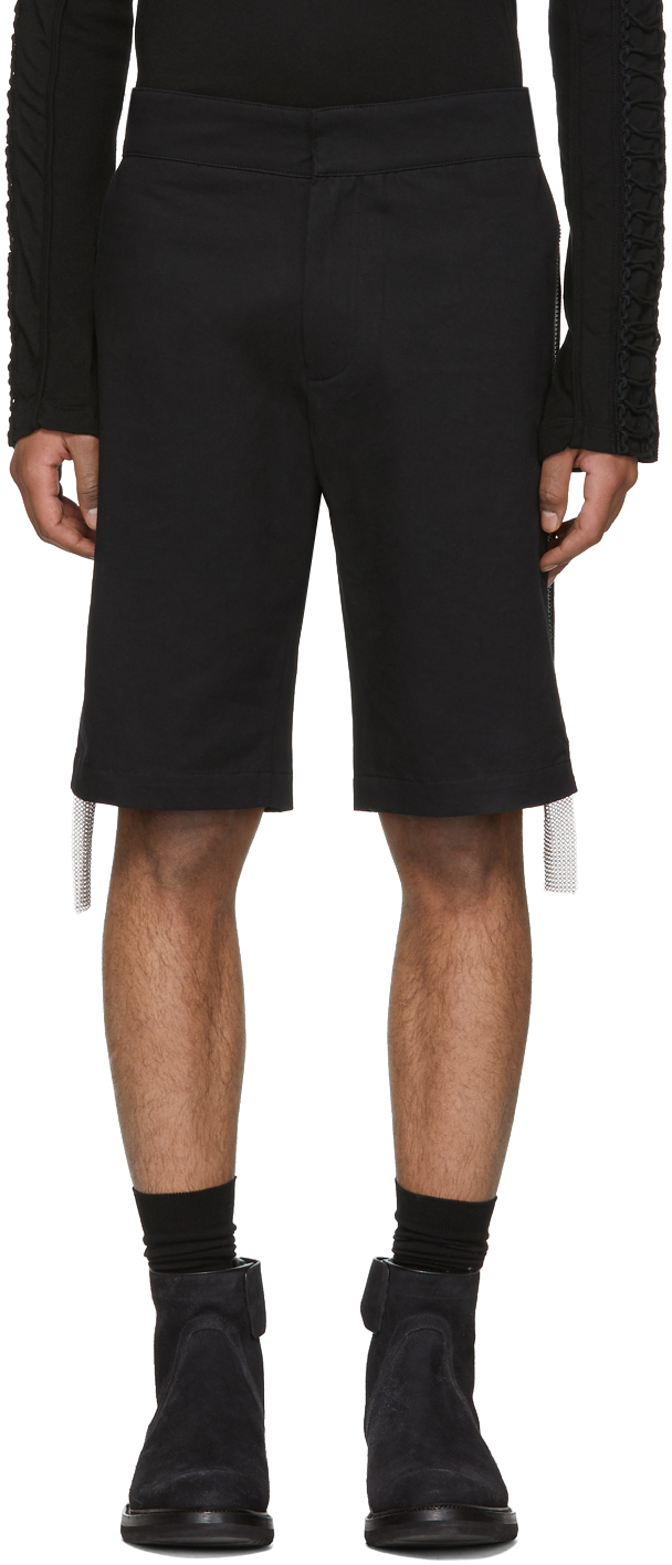 KTZ: Black Side Chainmail Shorts | SSENSE