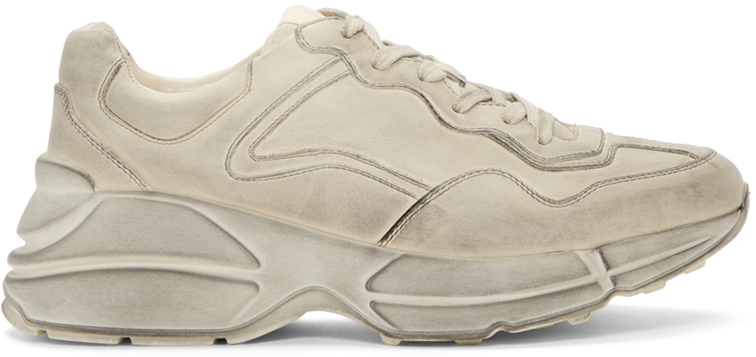Gucci: White Rhyton Sneakers | SSENSE