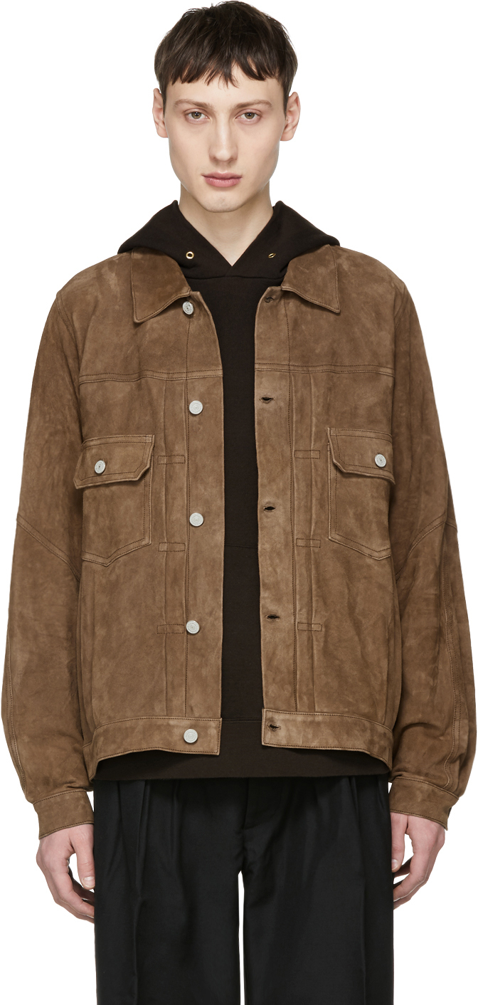 visvim: Brown Jumbo 101 Leather Jacket | SSENSE Canada
