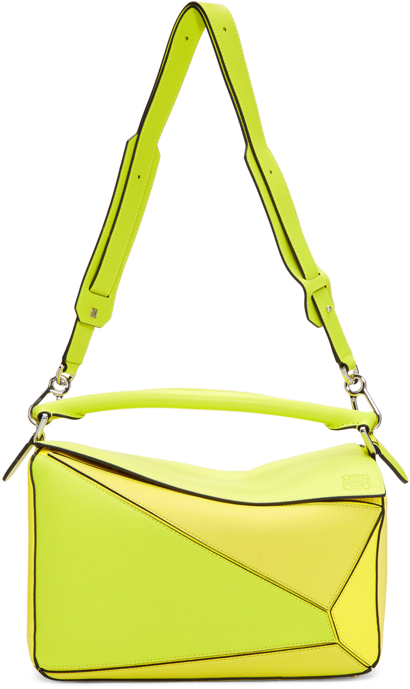 Loewe: Yellow Medium Puzzle Bag | SSENSE