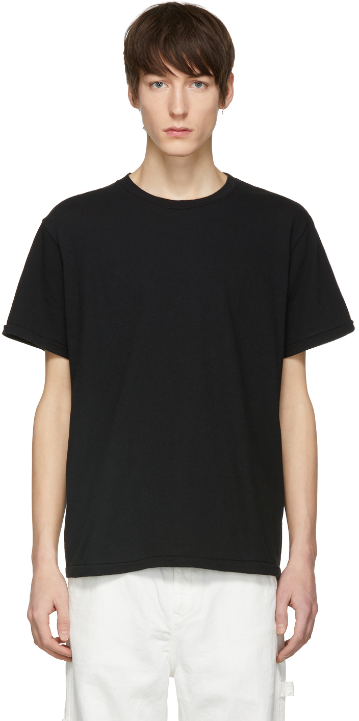 Simon Miller: Black Embroidered Layne Logo T-Shirt | SSENSE