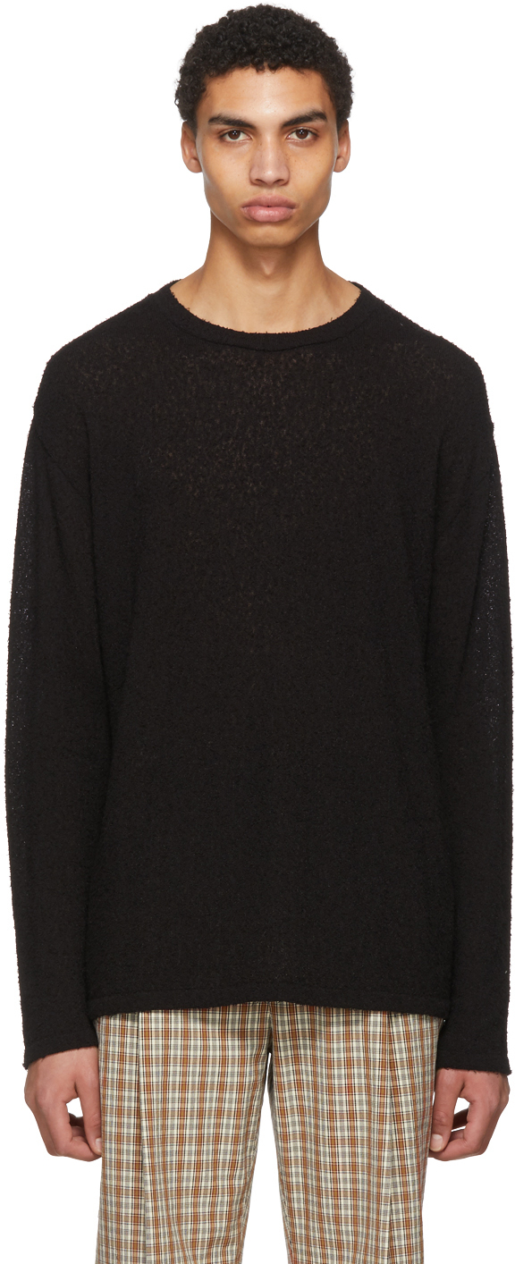 John Elliott: Black Pigtail Sweater | SSENSE UK