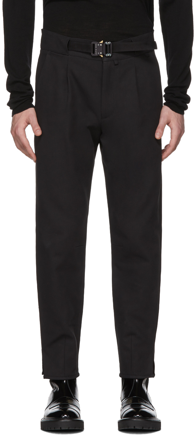 1017 ALYX 9SM: Black Tailored Belted Trousers | SSENSE