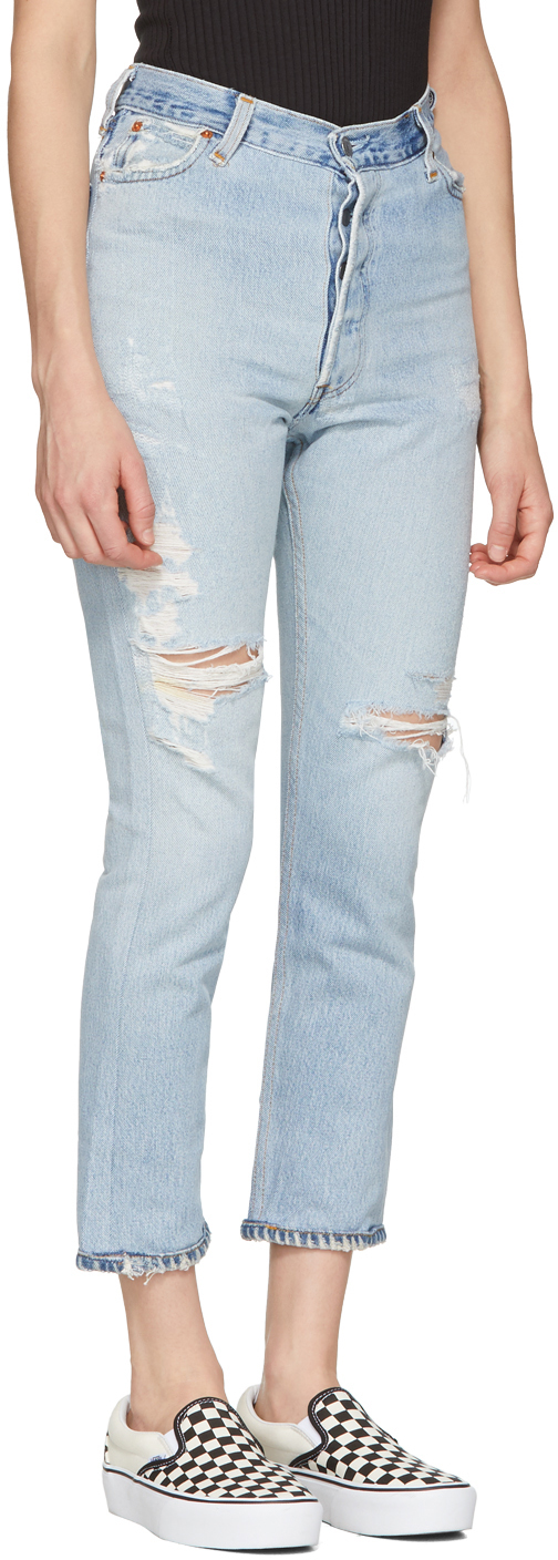 high rise ankle crop levis