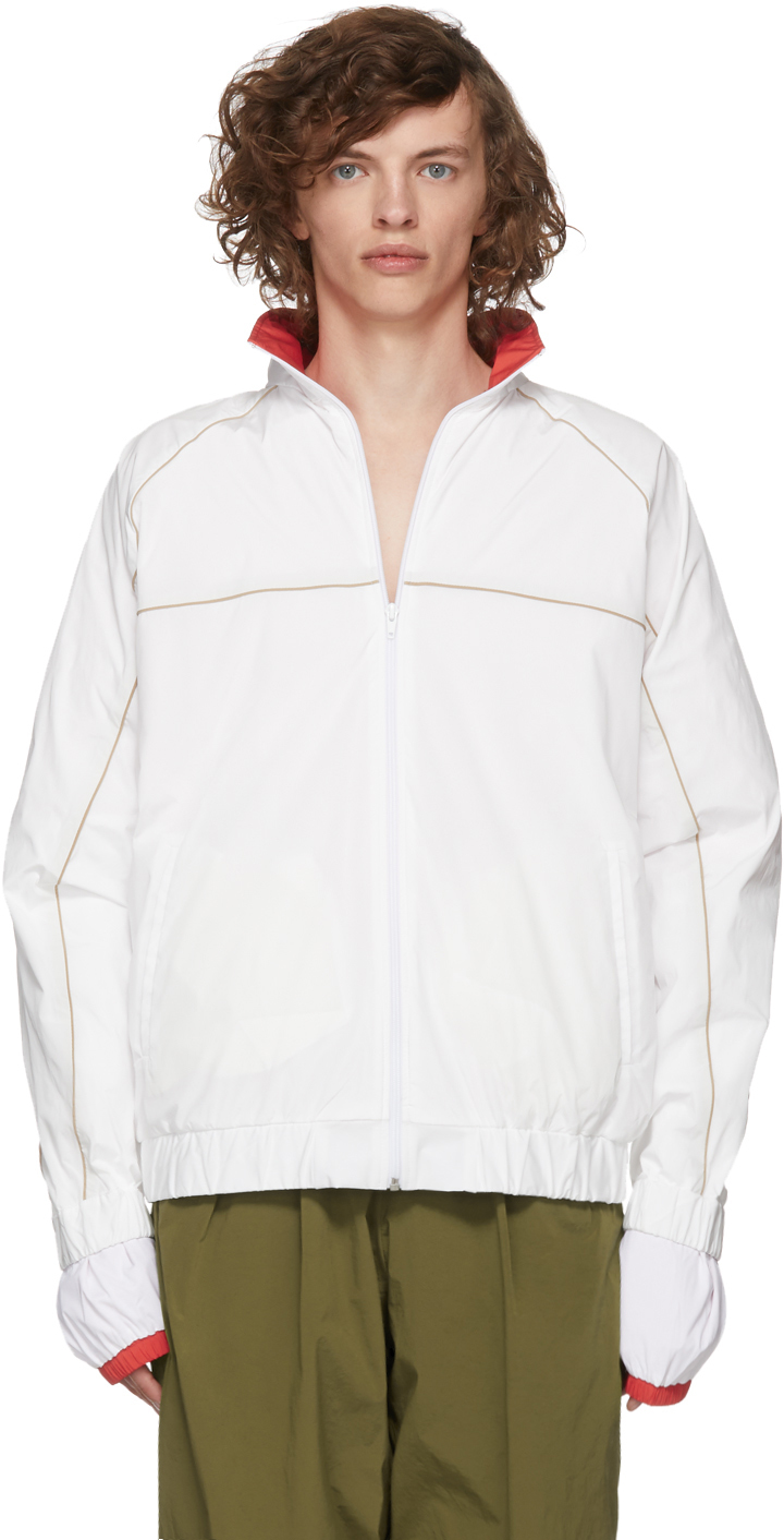 Y/Project: White & Red Layered Jacket | SSENSE