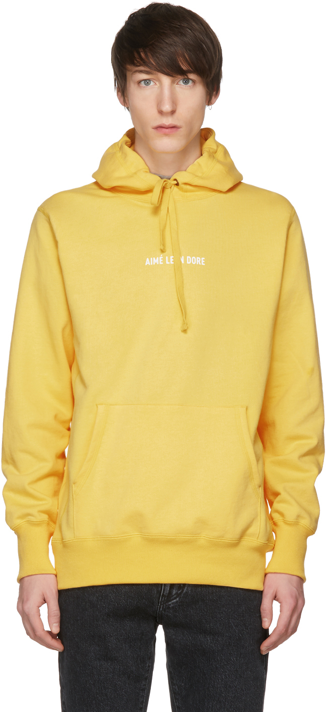 Aimé Leon Dore: Yellow Kanga Logo Hoodie | SSENSE