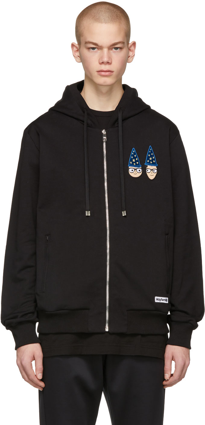 Dolce & Gabbana: Black Magician #DGFamily Zip-Up Hoodie | SSENSE